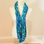 Lilly Pulitzer Blue and Green Paisley Scarf Photo 6