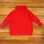 Free People  Ottoman Slouchy Mockneck Tunic Sweater in Red Size S Photo 3