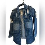 Tanming women's Casual Distressed Denim jacket Ripped Jean‎ Jacket Coat size Xs Blue Photo 2