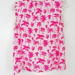Vineyard Vines  Palms & Plumeria Ruffle Popover Tank in Knockout Pink Size Small Photo 4