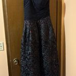 Monique Lhuillier ML  Black Sleeveless Asymmetrical Sequin 3D Flower Skirt Gown Photo 0