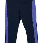 CAbi  Black & Purple Capri Leggings Photo 0