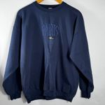 Vintage Paris France Embroidered Sweatshirt XL Blue Pullover Made in France Photo 0