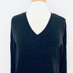 Style & Co Black White Speckled VNeck Pullover Sweater Photo 4