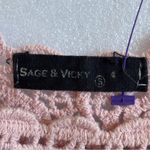 Crochet Pink Knit Off Shoulder Festival Top Size Small Photo 11