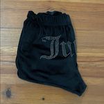 Juicy Couture Black Velour Sleep Shorts Rhinestone Logo Womens Size Large 2000s Photo 3