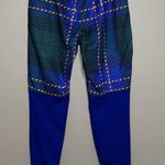 The North Face Women’s  blue and green geometric teknitcal tights Photo 2