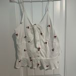 White Tank Top with Cherry Print Size L Photo 2