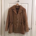 Donatella Sport Womens Tan 3 In 1 Suede Faux Fur Trim Penny Lane Coat SMALL Photo 7