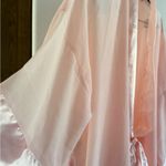 Victoria's Secret  Gold Label Pink Satin Robe Intimates Photo 2