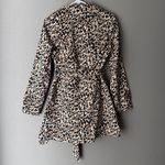 Forever 21 sz S tan black cheetah print cotton belted coat Photo 9