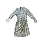 Brochu Walker NWT Maddie Womens XS Tie Front Wrap Shirt Dress Beige Crepe Photo 1