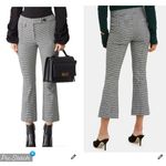 Derek Lam 10 Crosby Houndstooth Crop Flare Pants Black Size 4 Photo 1