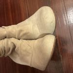 Tory Burch Cream Suede Heeled Ankle Booties Photo 6
