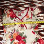 RARE Y2K Romantic Fairy Goth Asymmetrical Handkerchief Hem Shirt Top Blouse Floral Vintage V Photo 5