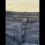 Soft Surroundings ‎ Touch of Lace Black Ankle Jeans Pants Size 10 Photo 4
