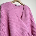 ZARA Bloggers Favorite Pink Chunky Knit Sweater Cardigan Photo 5