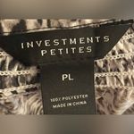 Investments - Long sleeve black and white snack print blouse size Large Photo 4