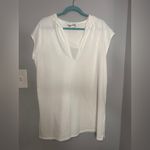 Jordan Taylor  White V-Neck Swim Cover-Up Photo 1