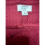 Crown & Ivy  Cranberry Tech Stretch Womens 10P Ankle Mid Rise Textured Pants NWT Photo 2