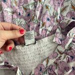 Haute Hippie  purple floral maxi dress smocked Photo 2