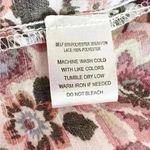 Indigo Rose L Floral Print Open Front Kimono Cardigan Coverup Shirt Crochet Boho Pink Size L Photo 4