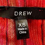 Anthropologie  Drew Emerson Strapless Jumpsuit Striped Side Slits Linen Red XS Photo 3