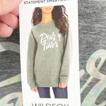 Wildfox NEW Pour Favor Wine Glass Graphic Oversized Tunic Sweatshirt Size Large Photo 7