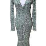 Anthropologie Daily Practice Heather Green Sweater Dress Midi XXS RUNS LARGE Photo 4