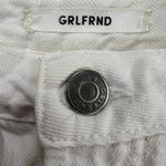GRLFRND  Devon High Rise Slim Boyfriend Raw Hem Jeans Moon Dance White Size 28 Photo 6