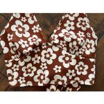 Altar'd State Altar’d State Brown White Floral Halter Tank Tie Straps L Photo 6