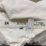 J.Crew NWT  Women's 9" Demi-Boot Crop Jeans White Size 24 Raw Hem Photo 4