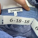 Heartloom Top Womens Small Blue Purple Puff Sleeve Jess Polka Dot Cotton Revolve Photo 4