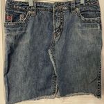 Silver Jeans Silver Skirt Denim Devah Womens Size 28 Raw Seam Raw Hem Pink Stitching Jean Photo 0