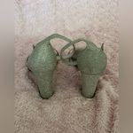 Worthington Beckwith Silver Sparkle Strappy Buckle Block Heel Metallic Sandal 8W Photo 4