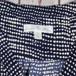 Nine Britton  Deep Navy V Neck Long Sleeve‎ Dotted Blouse M NWT Photo 3