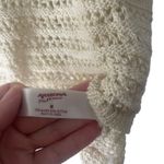 Arizona Jeans Women's Size Medium Cream Open Knit Coastal Top Photo 3