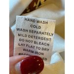 Joy Joy Dress Women Medium Blue Green Abstract Long Sleeve Ruffle Neck Mini Photo 11