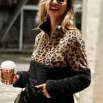 Leopard Teddy Pullover Size L Photo 0