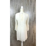 Lulus  Women's Small White Crochet Lace Babydoll Long Sleeve Short‎ Party Dress Photo 7