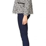 Hunter Bell Casper Black & White Button Closure Blazer Jacket Size 8 Medium M Photo 3