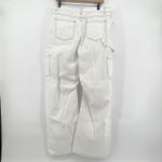 LIONESS Revolve Miami Vice Pant White Contrast Stitch Carpenter Large Jeans Photo 7