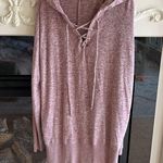 Chance or Fate Oversized Hoodie Comfy Heather Plum Pullover  Long Tunic Womens XS Photo 3
