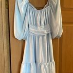 Beautiful boutique blue flowy tie back dress Photo 0