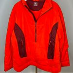 Free People Movement Oversized Colorblock Climber Red Poppy Combo Jacket Photo 4