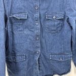 Talbots Chore Utility Blue Jean Denim Jacket Womens XL Vintage Pockets 90's Photo 1