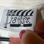 Vintage 18th St White Button‎ Down Fringe Trim Lace Collar Vest Medium 80s 90s M Photo 5