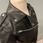 Philosophy  Black Faux Leather Moto Jacket Size 2 Photo 1