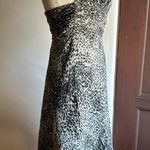 EXPRESS | Y2K Vintage Silk Leopard Print Halter Fit and Flare Ruched Dress Sz 0 Photo 1