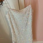 Dillard's White Beaded HOCO Dress Photo 0